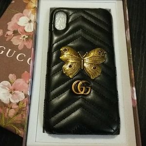 Embellished Quilted Leather iphone X Cover